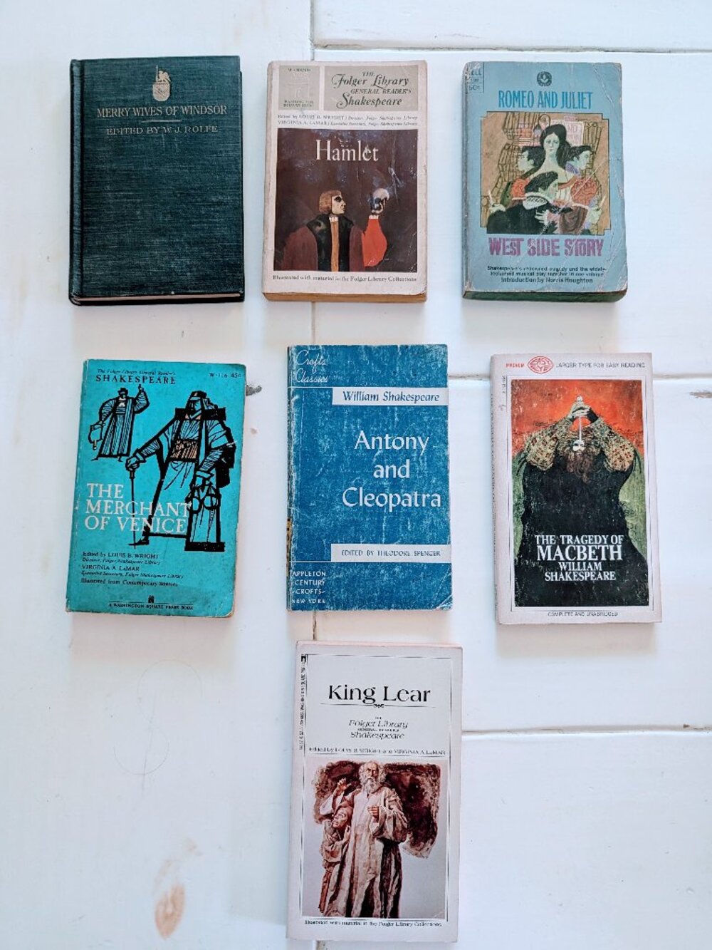 Lot of 7 VTG William Shakespeare Books Hamlet Macbeth Romeo Juliet King Lear +